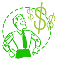 happy man tsheets payroll icon