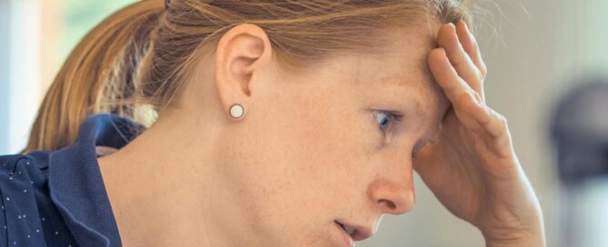 worried woman did not prepare for tax season